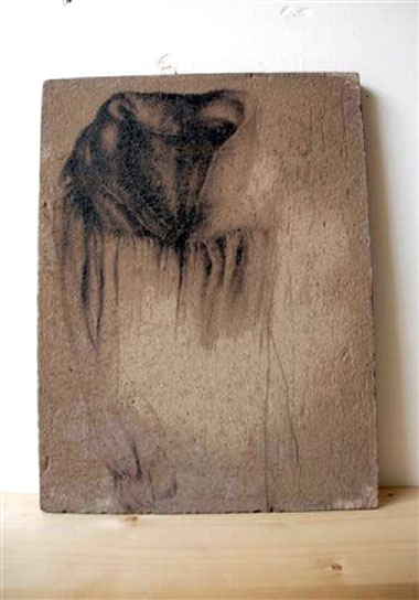 Sharon Kelly: Body of Work I , 2006, inkjet print on concrete, 40 x 30 cm; courtesy the artist